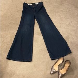 Pilcro high rise wide leg denim trouser